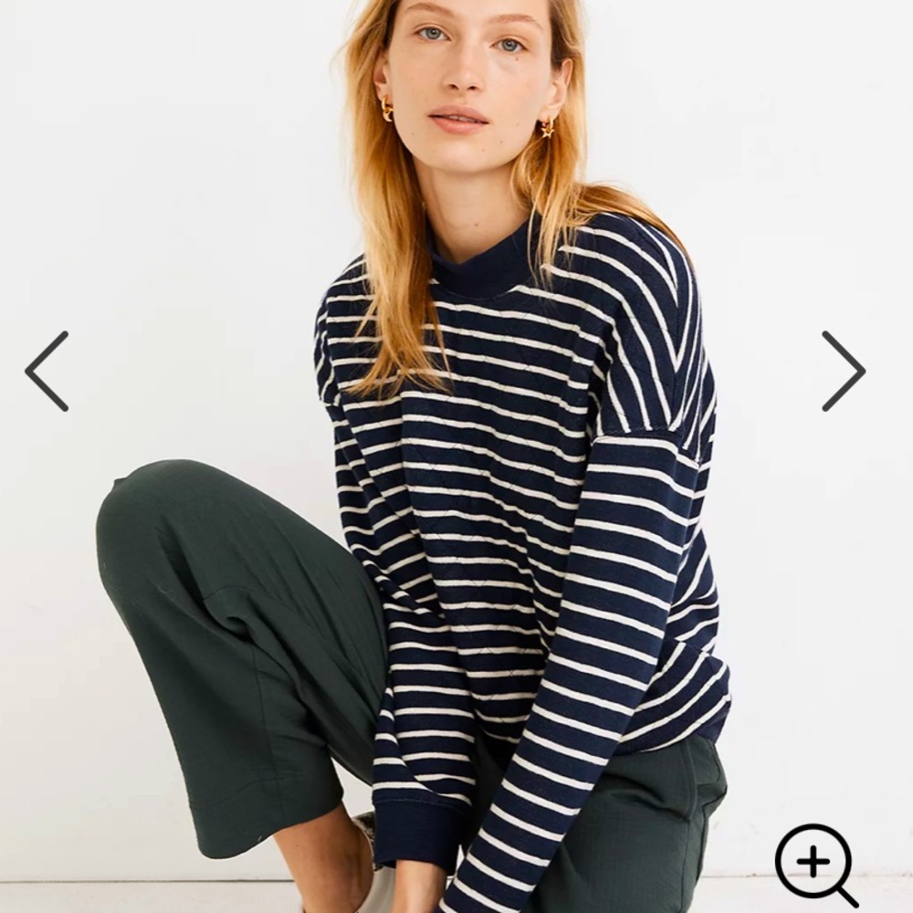 Madewell Quilted Mockneck Sweater